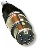 5-pin XLR female, for DMX output