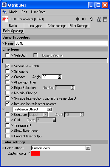 Tag Settings panel